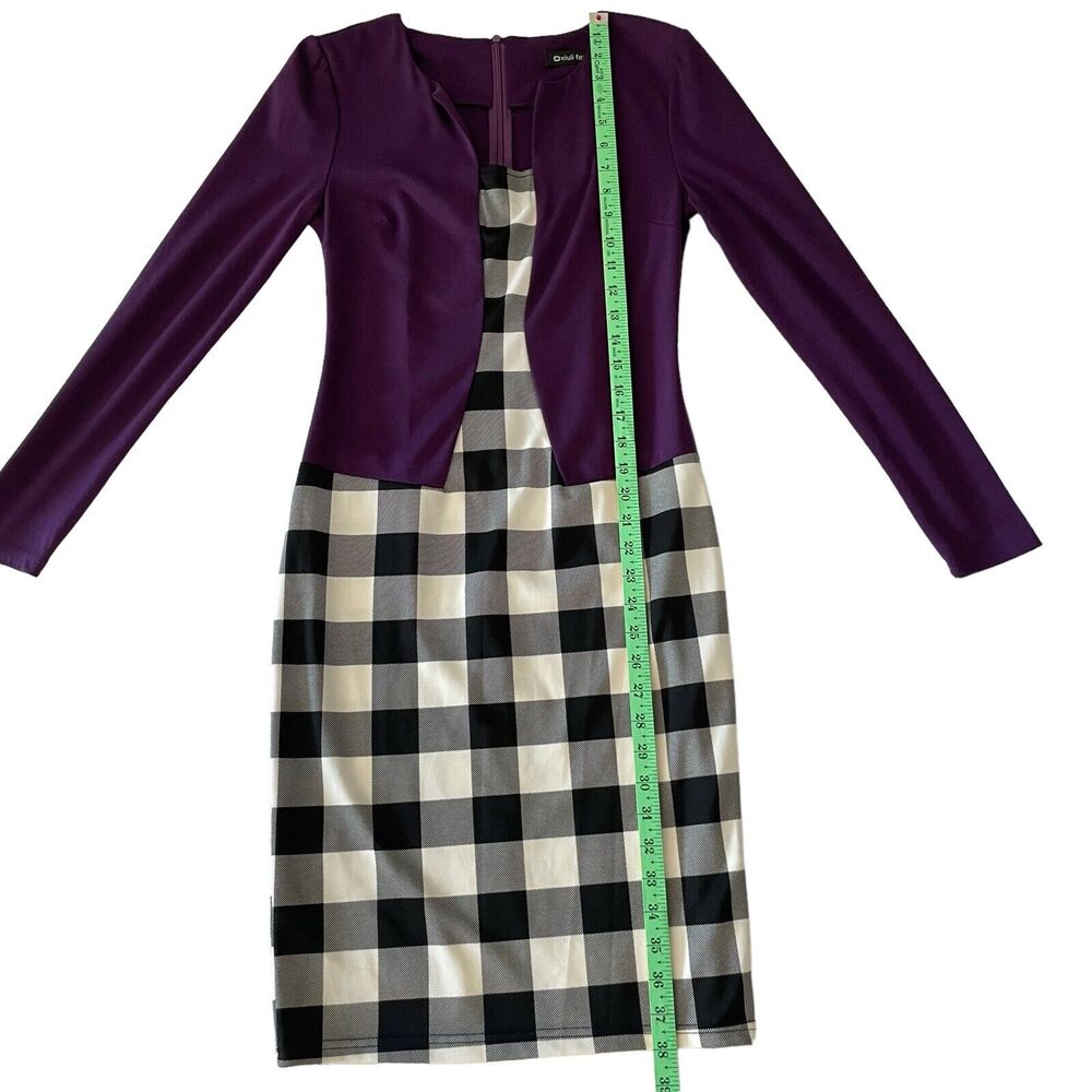 Oxiuli Fashion Women’s Purple Black Dress Size M - Picture 10 of 11